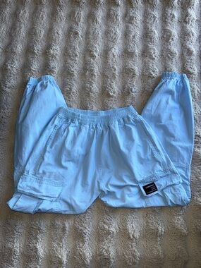 Light Blue Kids Cargo Joggers - Unbranded